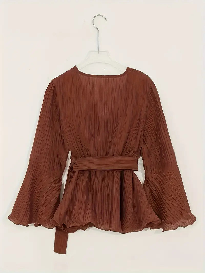 Valeria® | Elegant Cross-Over Blouse