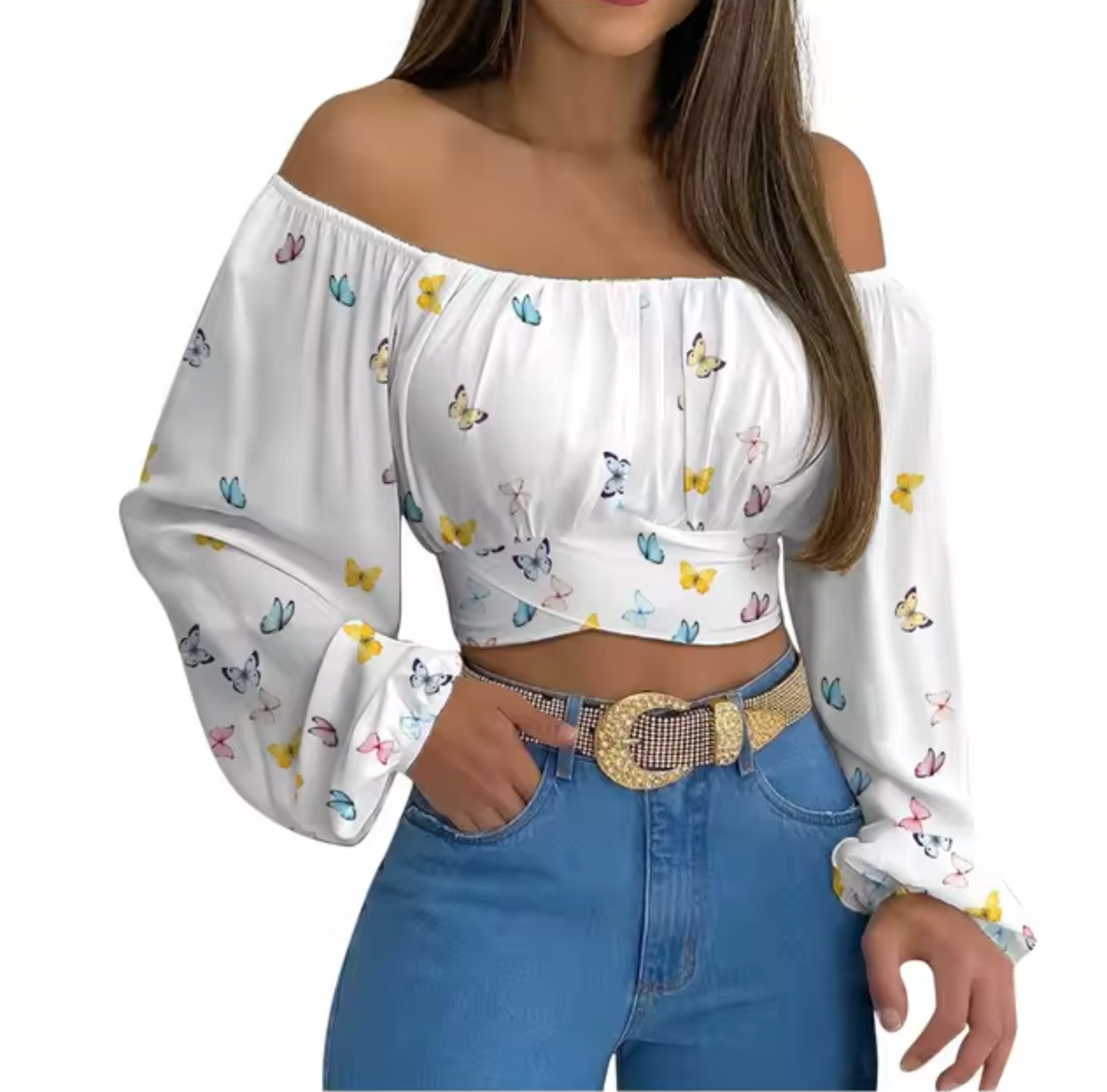 Rosella® | Off-The-Shoulder Crop Top