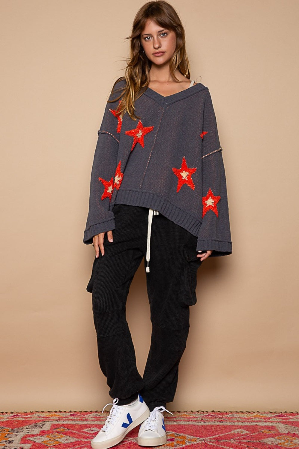 Cornelia | Long sleeve sweater with star patch