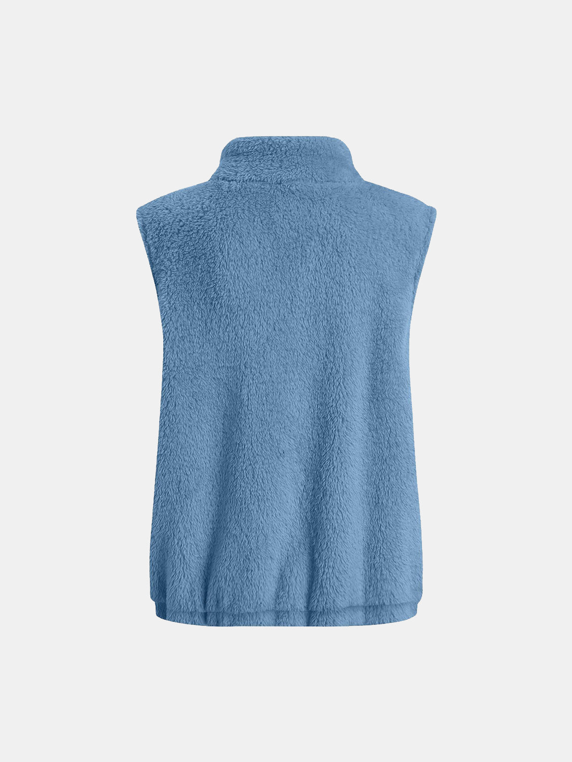 Leonor | Fluffy vest coat with zip closure and full size pockets