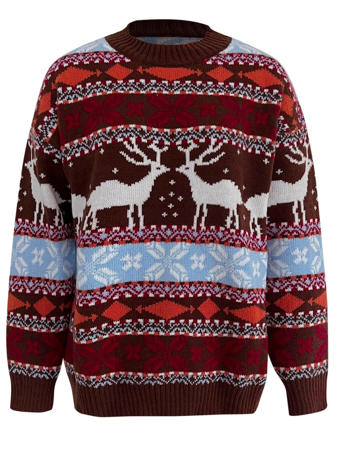 Trinidad | Pullover with a geometric crew neck and dropped shoulders