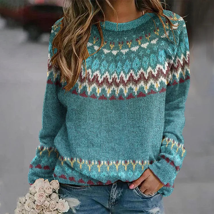 Fabiana® | Pull retro à motif de vagues