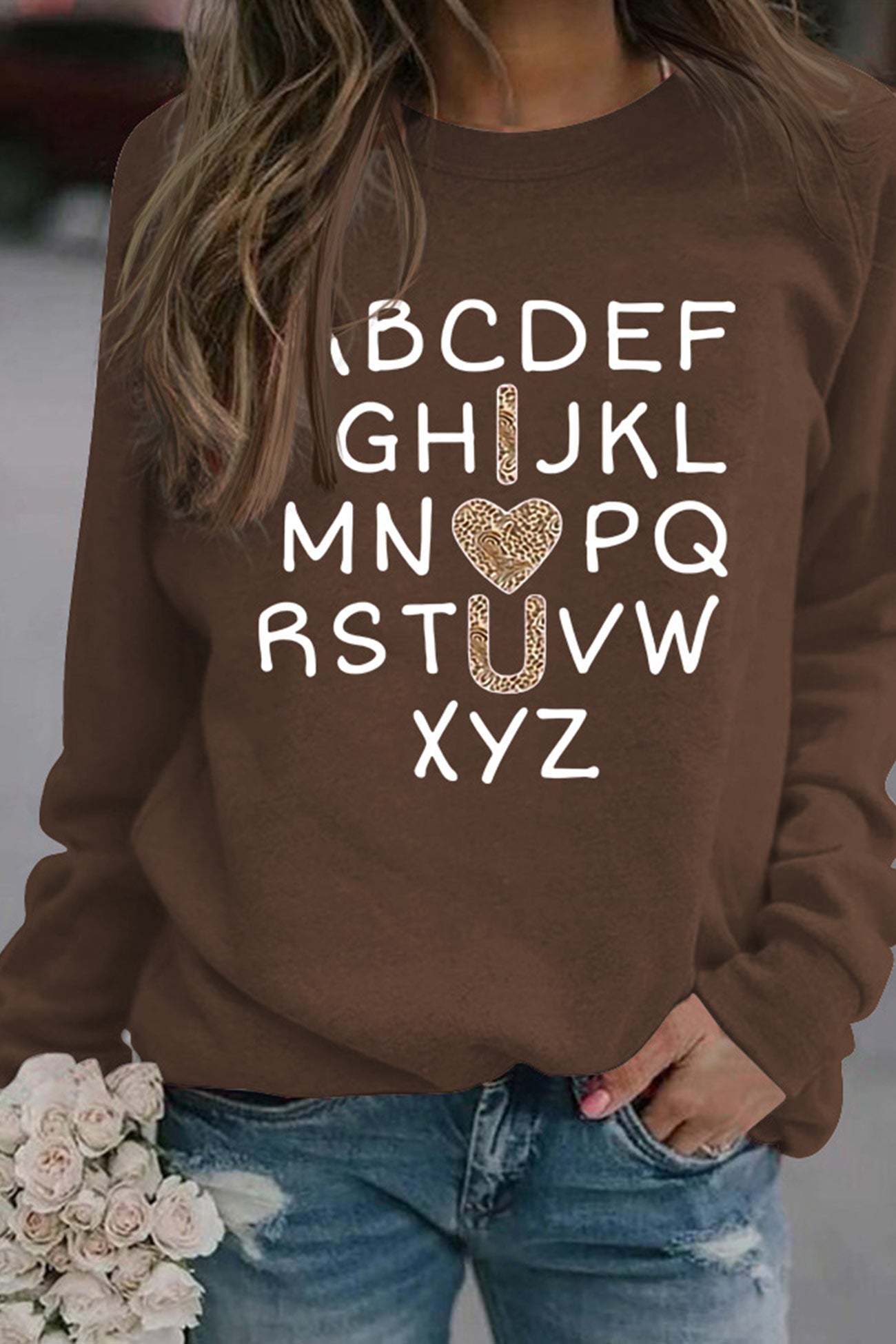Camila | Alphabet graphic sweatshirt
