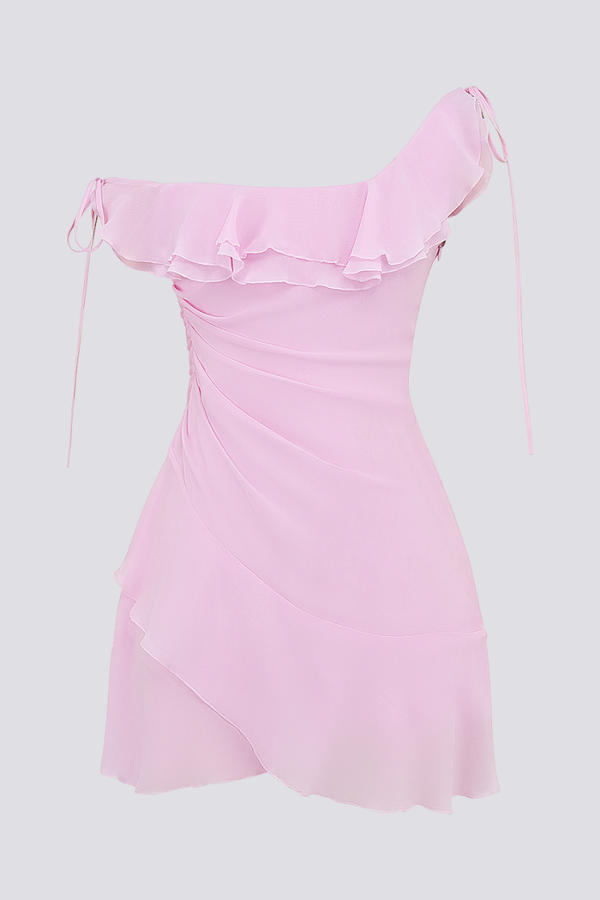 Nadia® | Off-Shoulder Ruffle Shirt Mini Dress