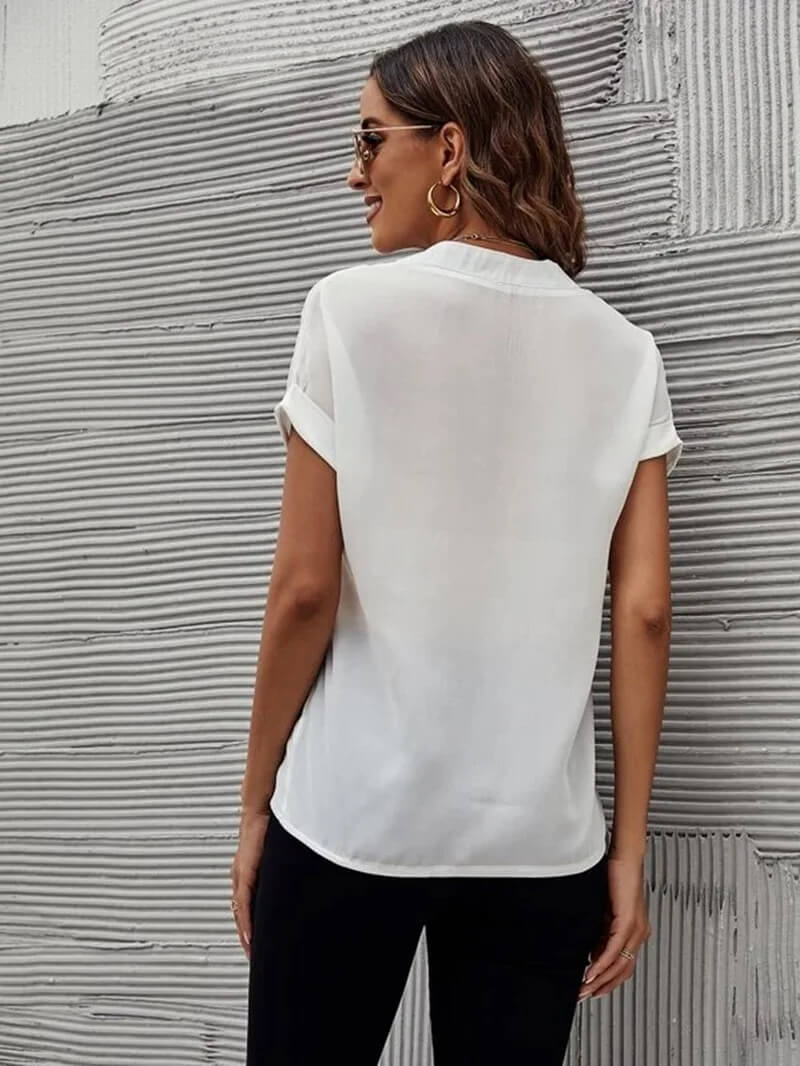 Katia® | Casual Blouse With V-Neck And Short Sleeves