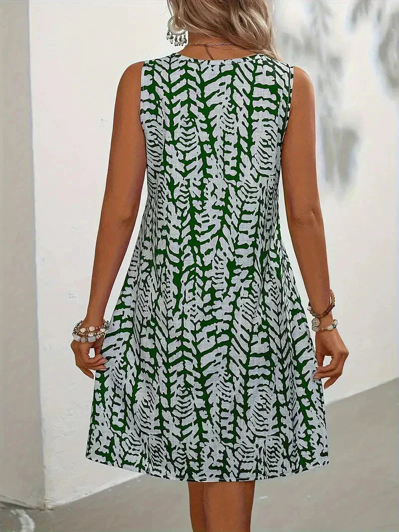 Rebeca® | Printed sleeveless dress for women