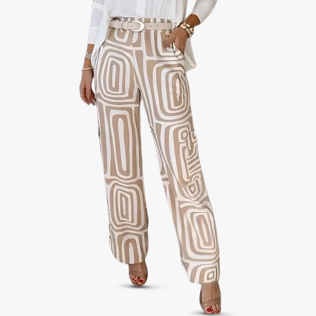 Lidia® | Elegant women's linen trouser suit set