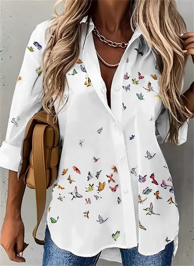 Natalie® | High Quality White Blouses With Beautiful Patterns