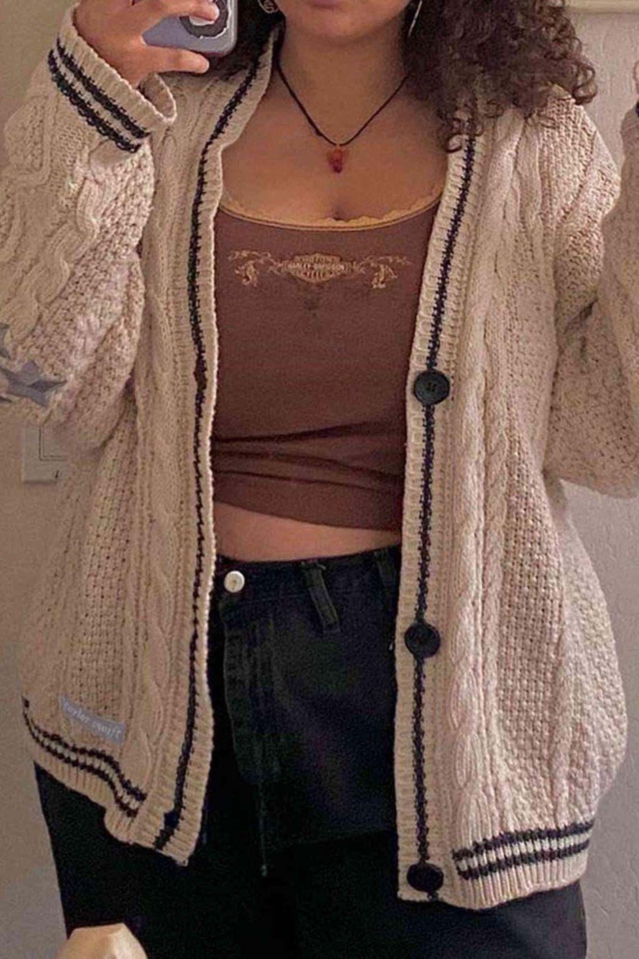 Otilia | Cardigan with five-pointed star embroidery