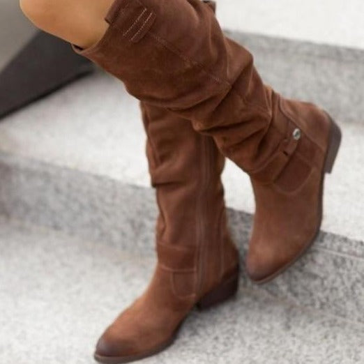 Hilda | Knee-high women's boots with a low heel