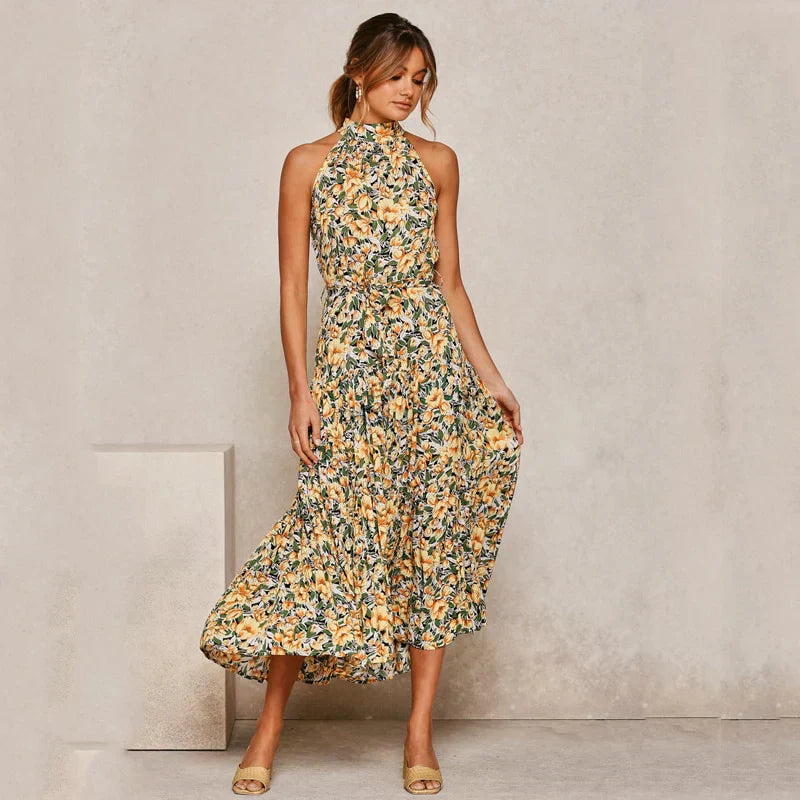 Soledad® | Lavish Dotted Halterneck Dress