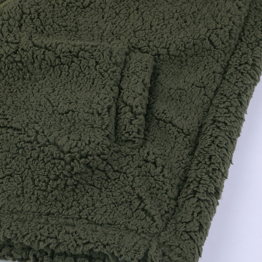 Ellen | Women's Hooded Open Front Teddy Jacket