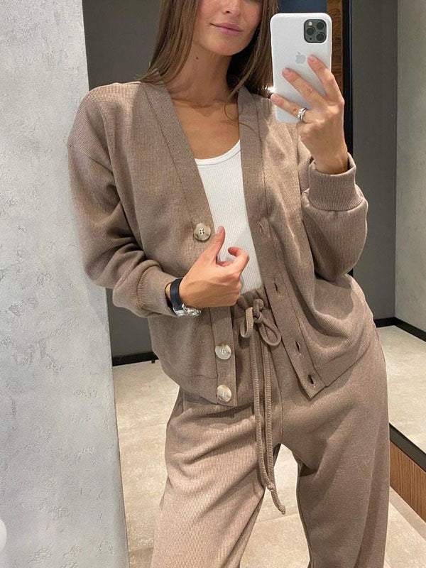 Kylie | Women’s Relaxed Cardigan With Drawstring Pants