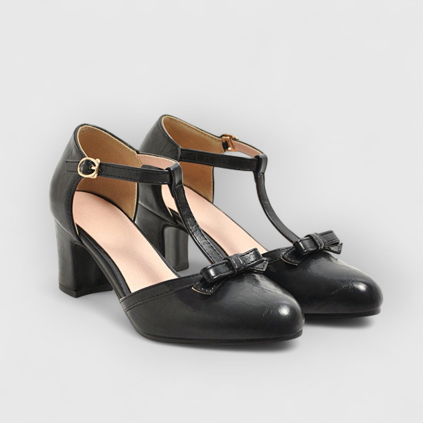 Eugenia® | Orthopedic vintage women's heels with bow