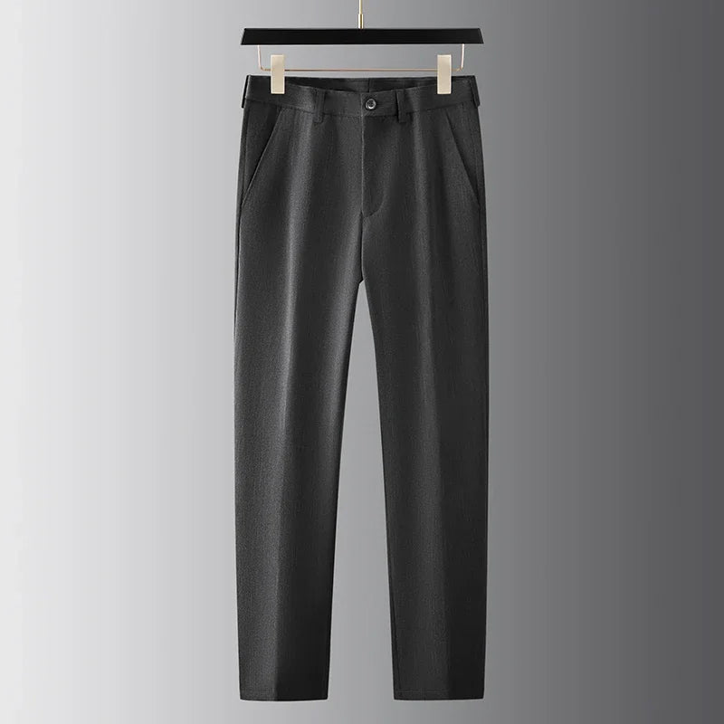 Men’s 2-Piece Suit Set With Single-Breasted Blazer and Straight-Leg Trousers