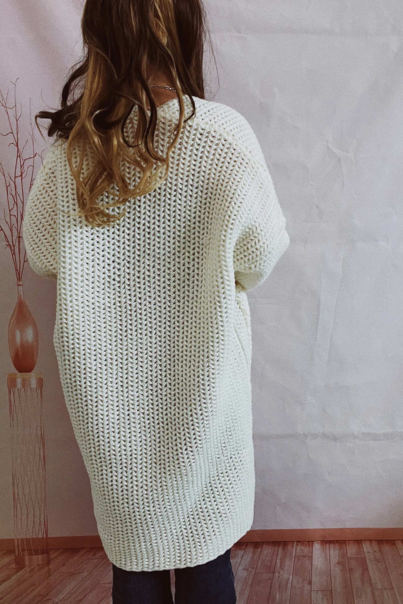 Marita | Cardigan with large pocket and open front