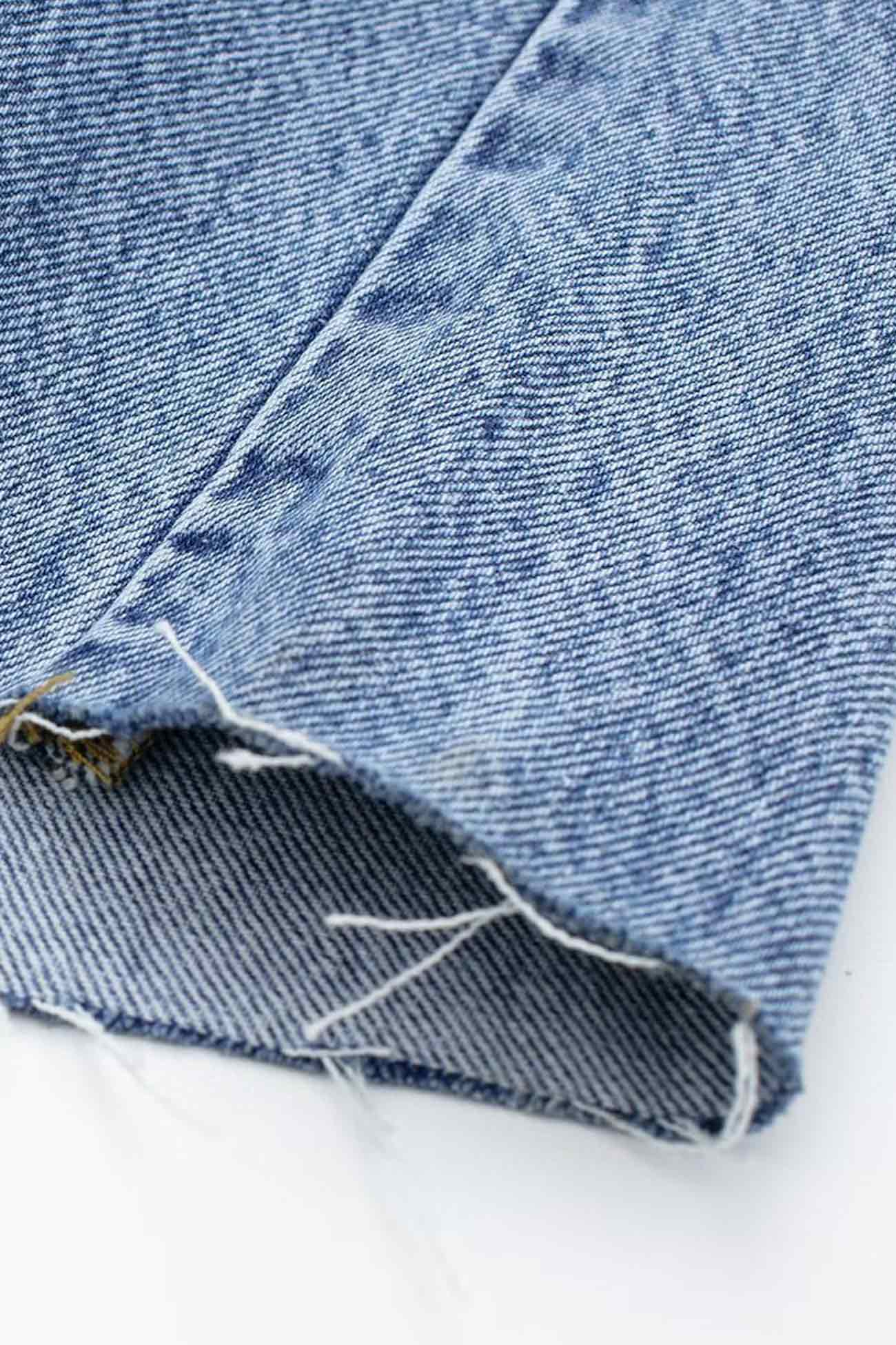 Hanna | Long sleeve denim jumpsuits with pockets and high waist