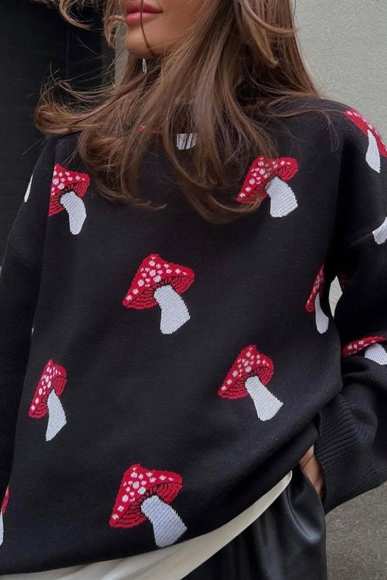Julia | Mushroom graphic sweater
