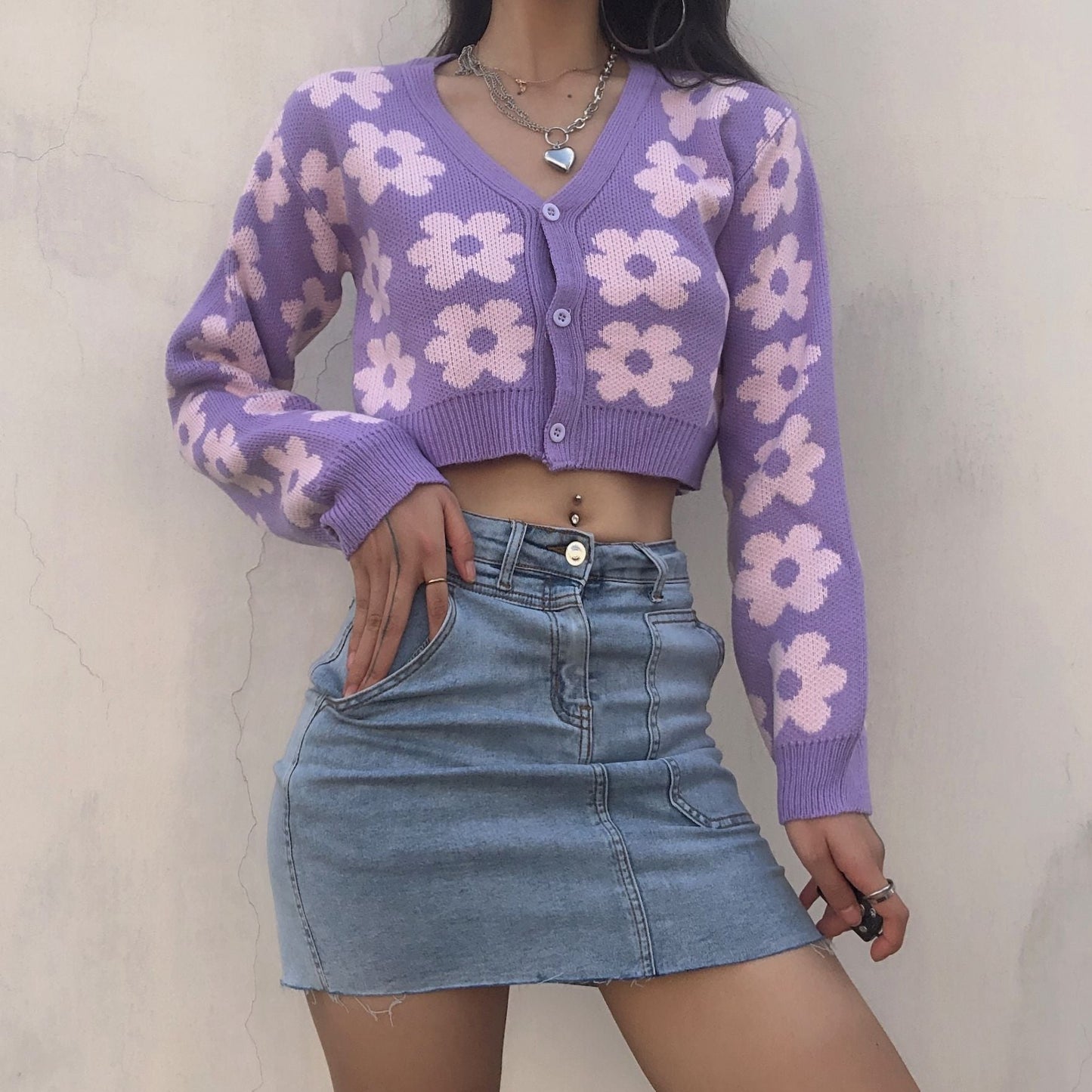 Lorena | Women's jacket with a floral pattern
