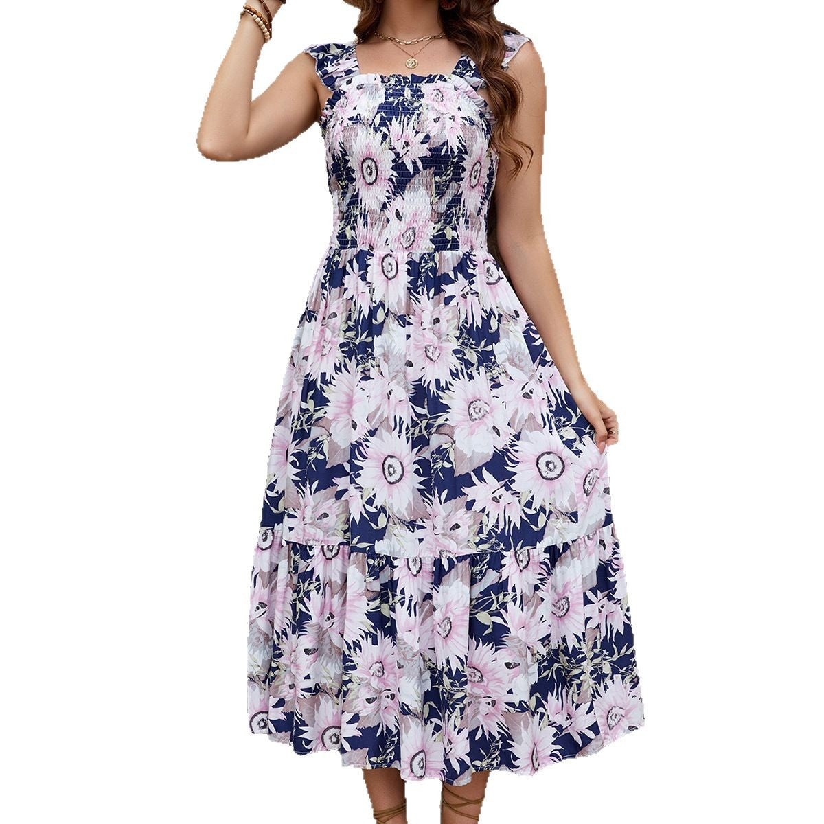 Fabiana® | Women'S Floral Ruffle Maxi Dress