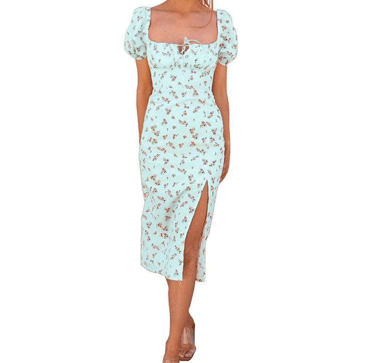 Frida® | Women'S Floral Print Puff Sleeve Midi Dress