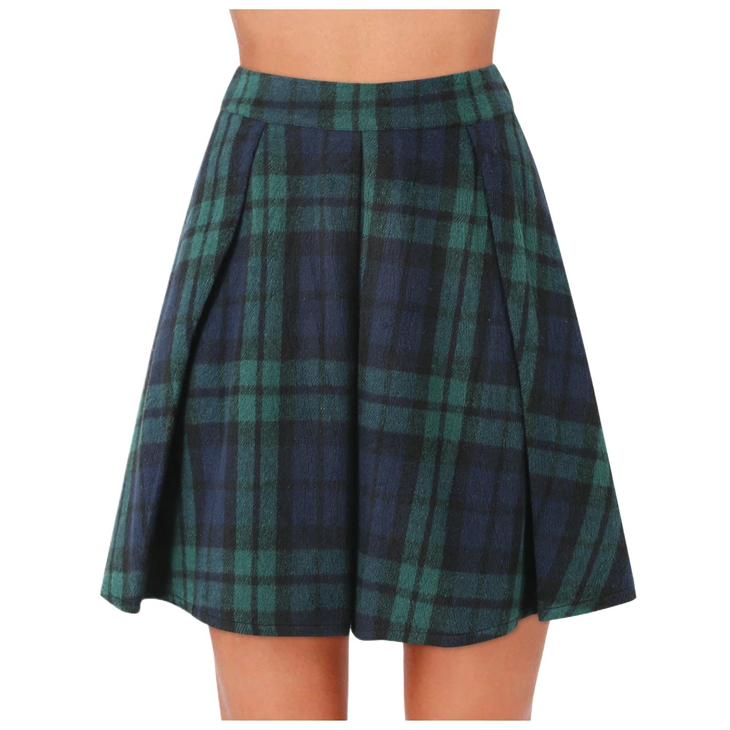 Sara® | Women'S Flared Checked A-Line Skirt