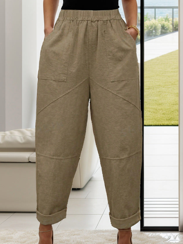 Isabel® | Women'S Comfortable Chino Trousers With Wide Legs And Elastic Waistband