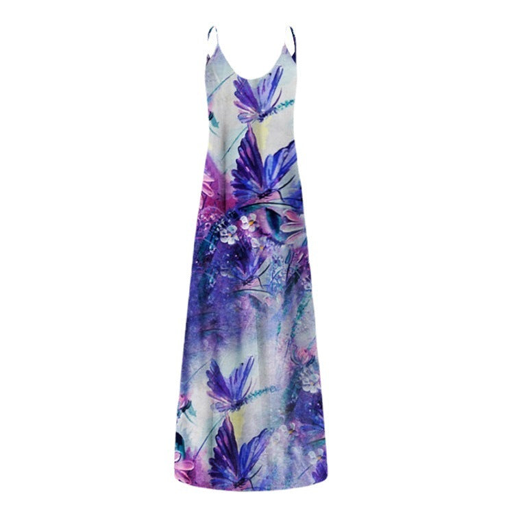Ivanna® | Women'S Floral Maxi Dress With Adjustable Straps