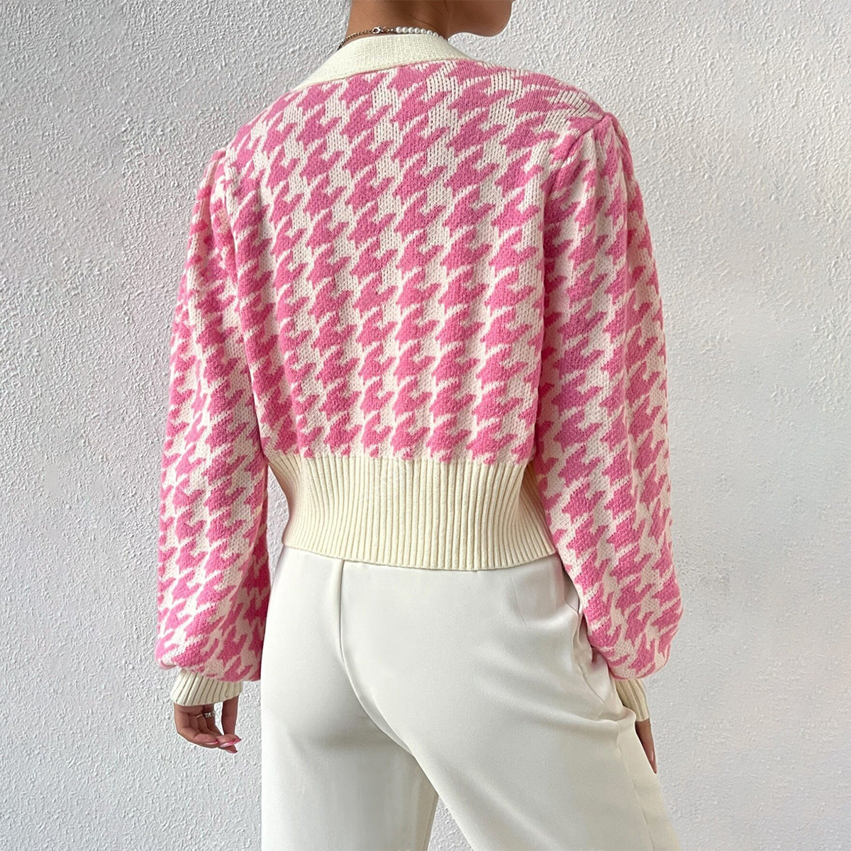 Violet | Women's Cropped V-Neck Cardigan