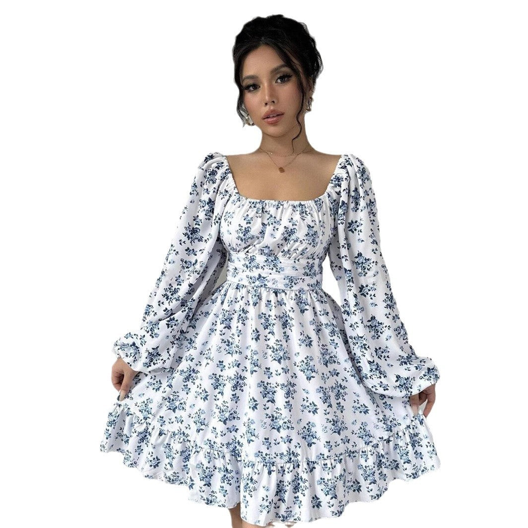 Karen® | Women'S Floral Dress With Balloon Sleeves And Gathered Waistband