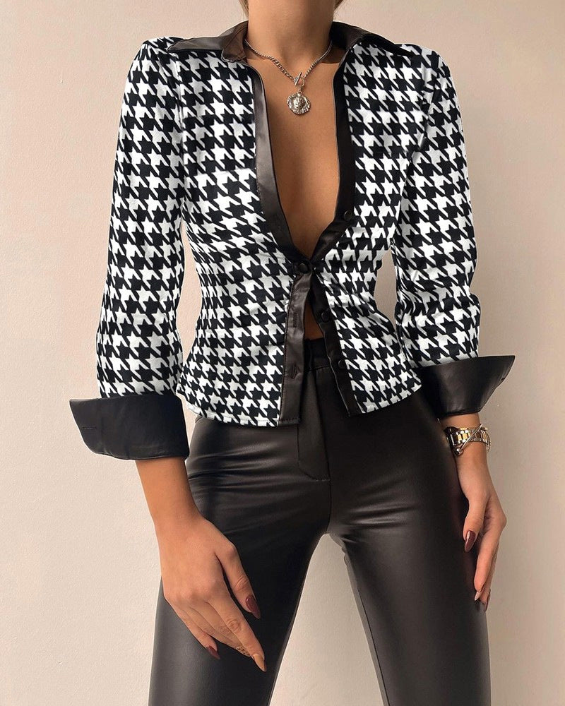 Fabiola® | Women'S Blouse With Floral Chain Pattern And Modern Cut