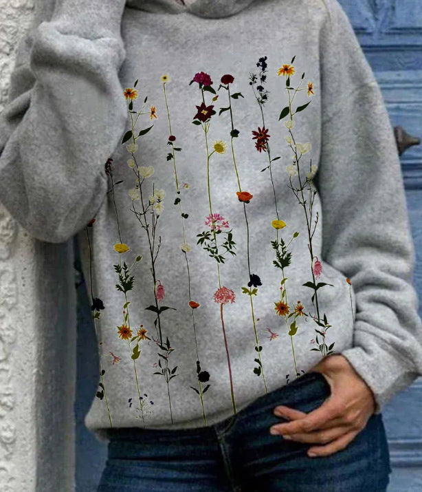 Norma® | Sweat with a floral cap for women