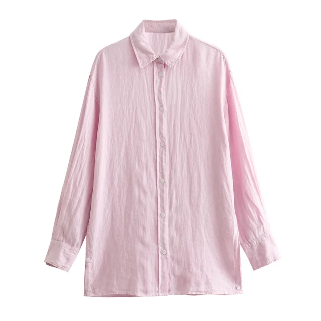 Paz® | Loose Fit Long Sleeves Linen Women'S Fashion