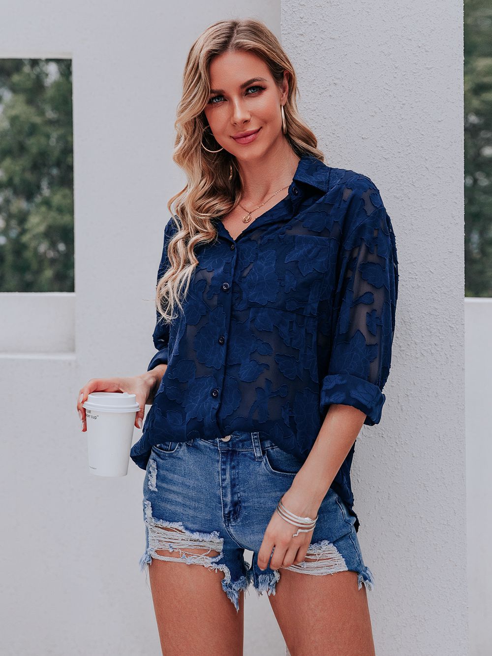 Milagros® | Casual Patterned Blouse