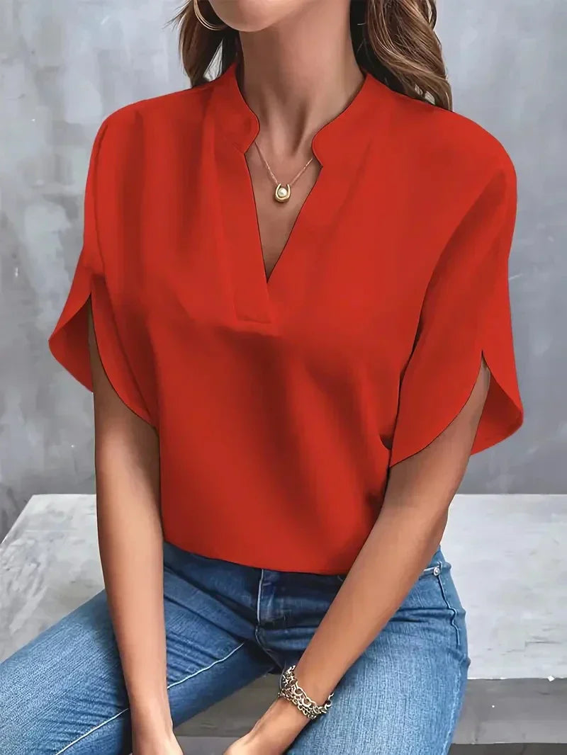 Gladys® | Blouse With V-Neck And Side Slits