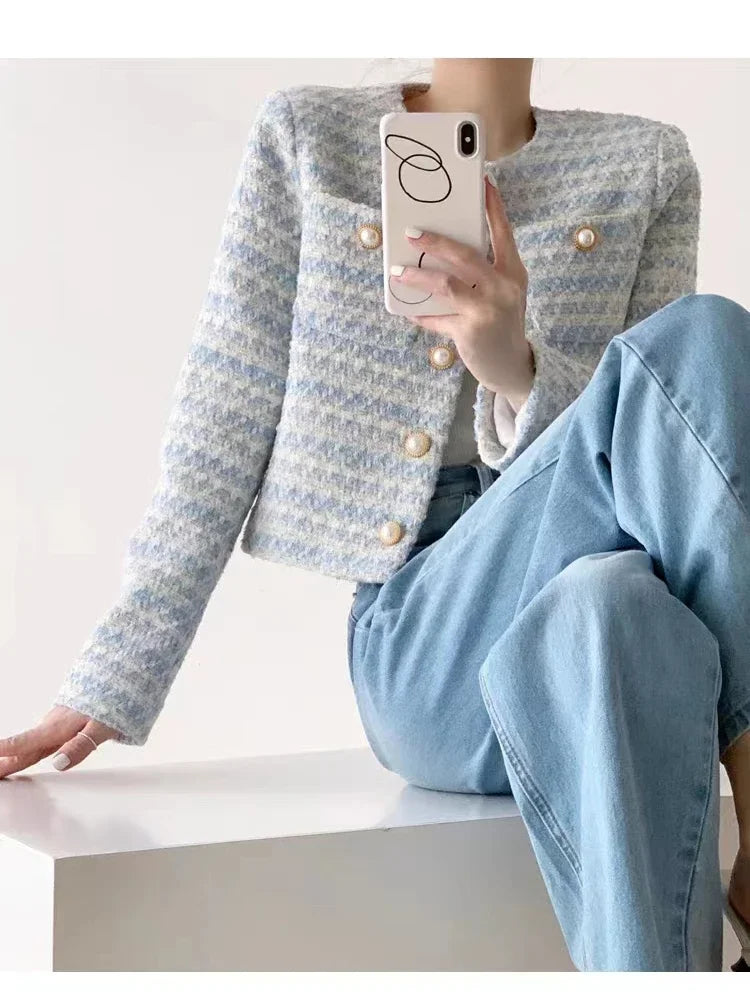 Nicol | Casual tweed short coat for women