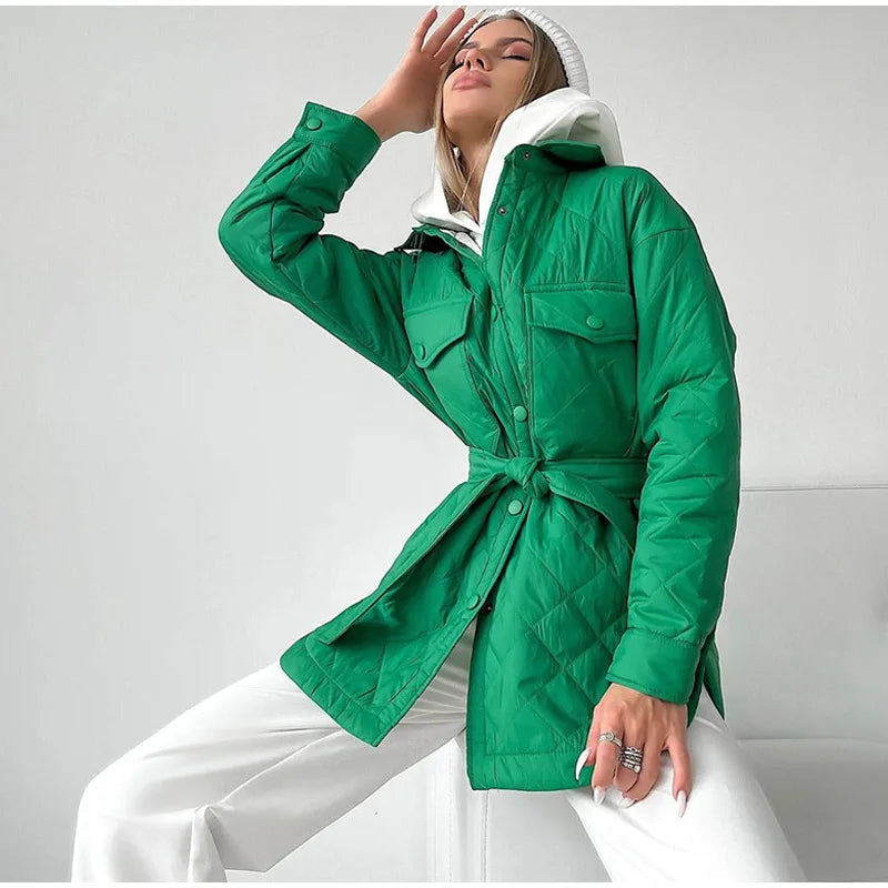 Zaida | Classic padded jacket with snap fasteners for women