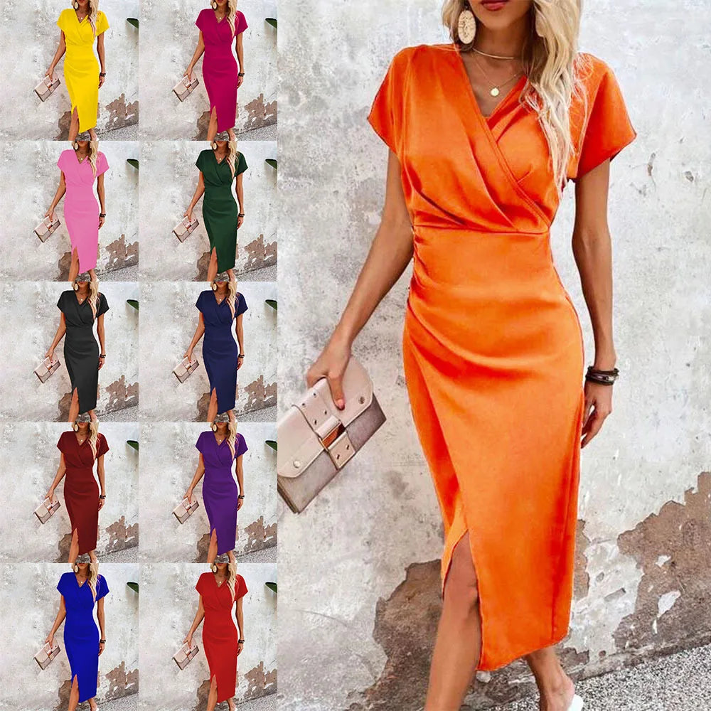 Ana María® | Casual Short V-Neck Mini Dress For Women