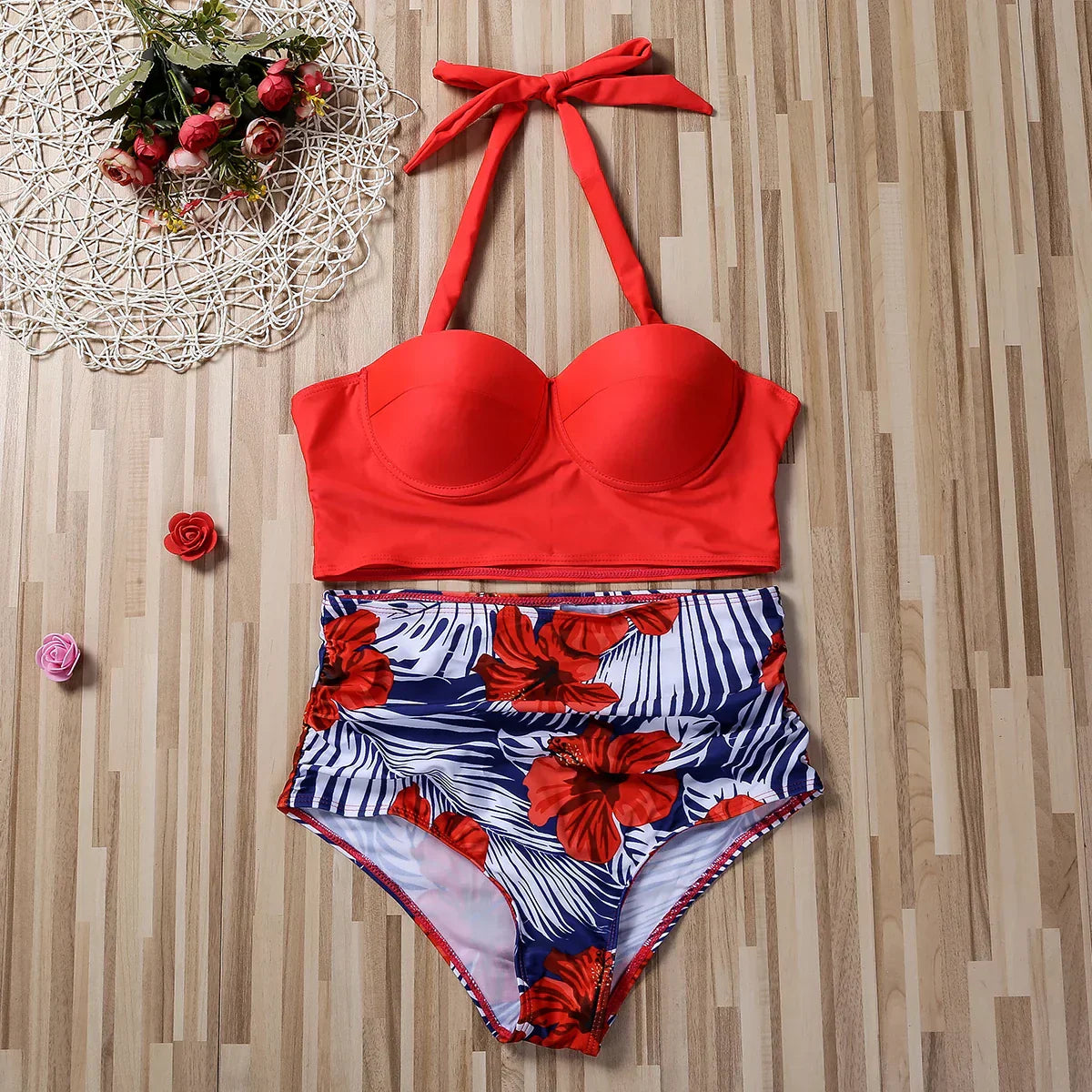 Rafaela® | Up Top With High-Waisted Floral Shorts