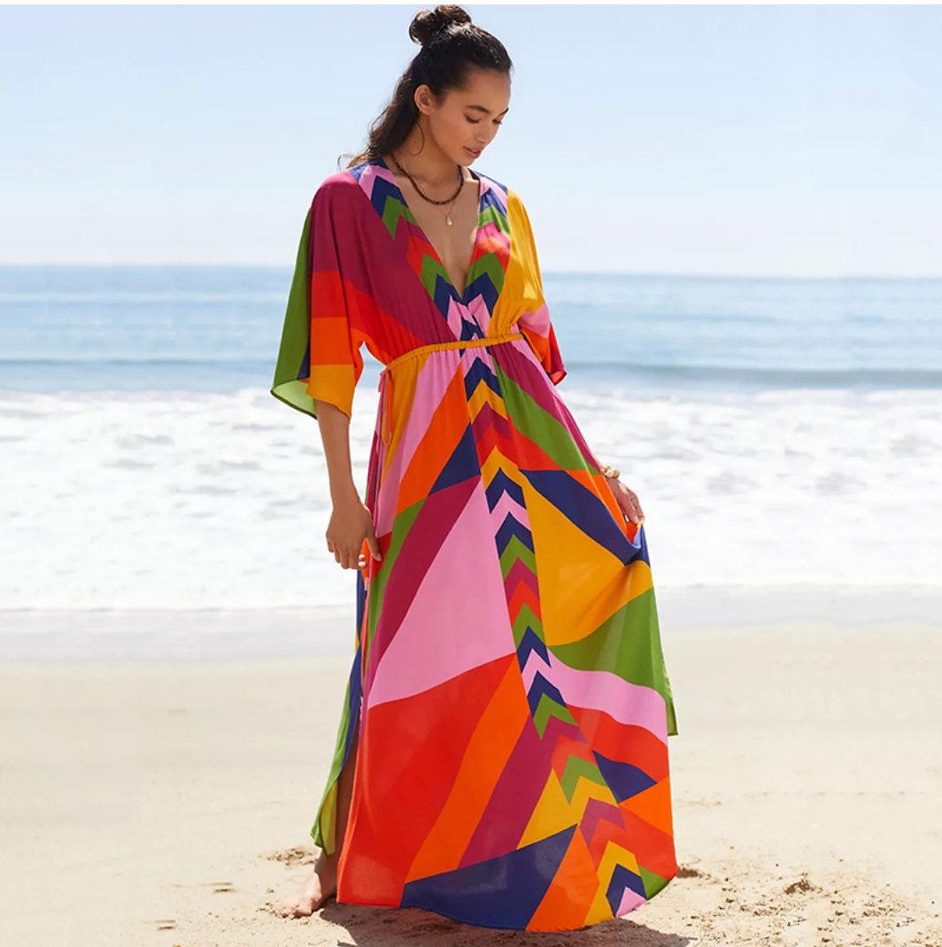 Jimena® | Multicolored maxi dress for women
