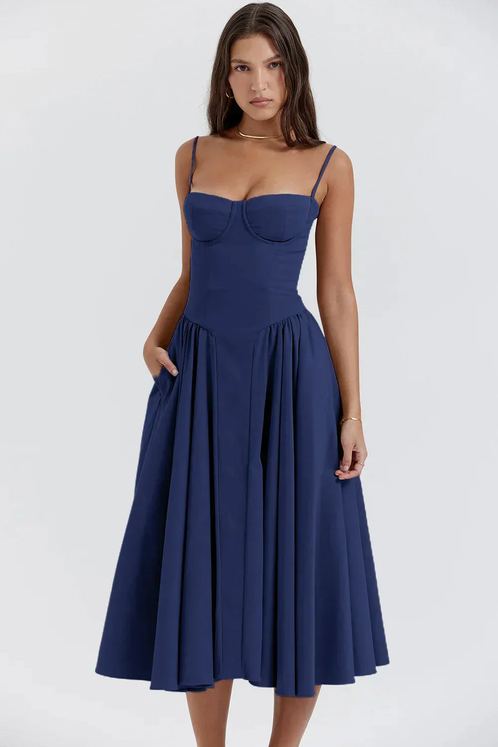 Nadia® | Elegant Pleated Strapless Dress
