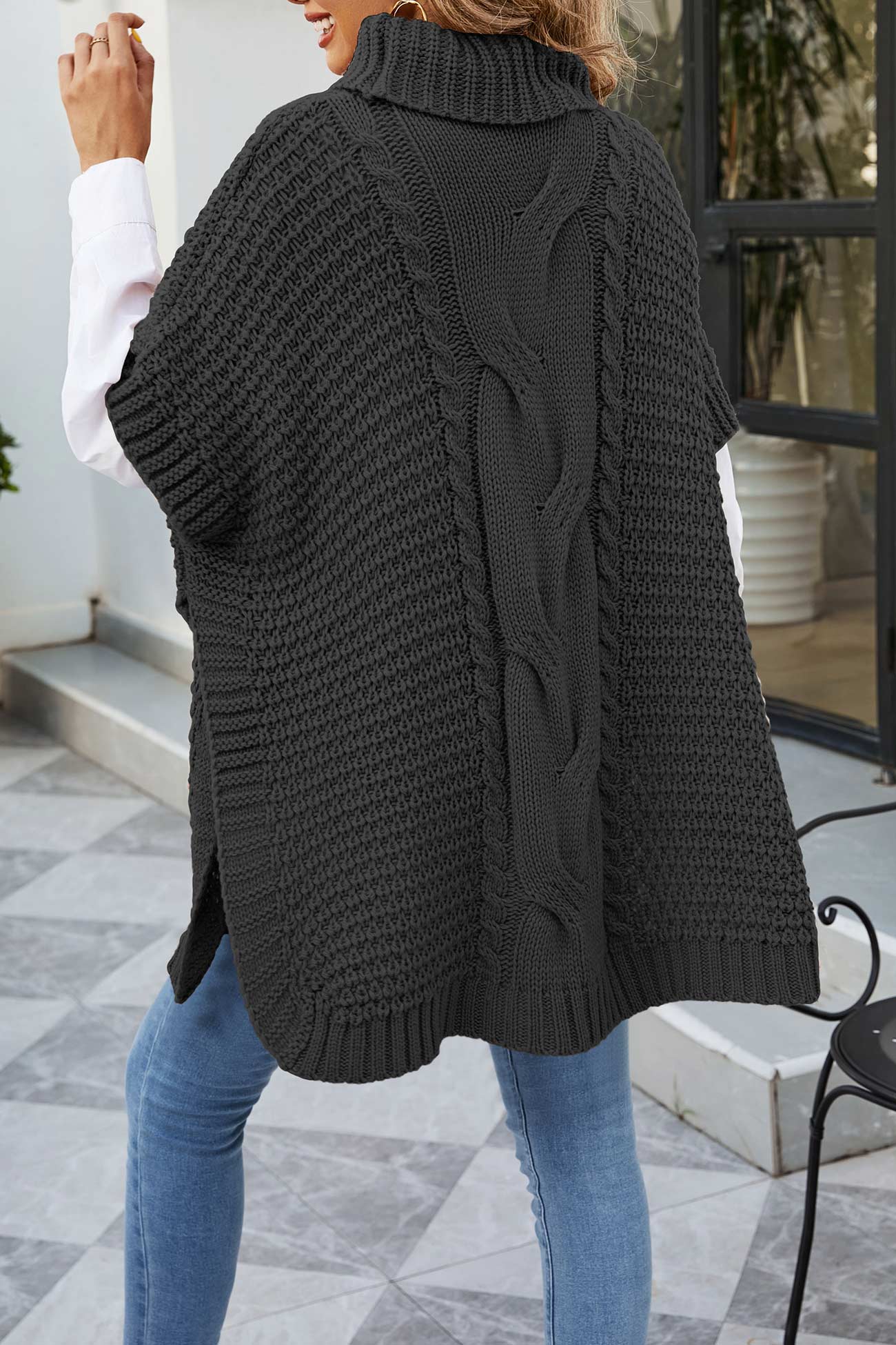 Odette | Cable knit turtleneck sweater