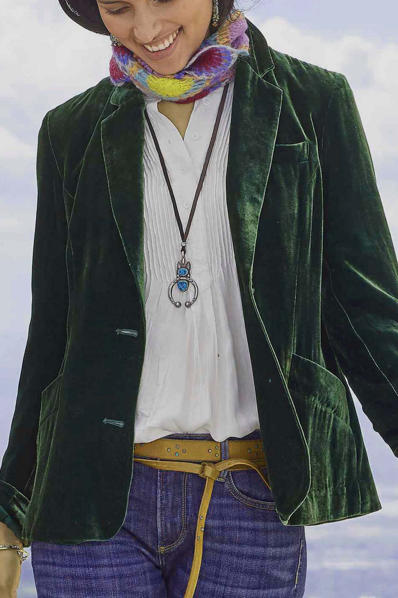 Mariana | Velvet blazer crop coat