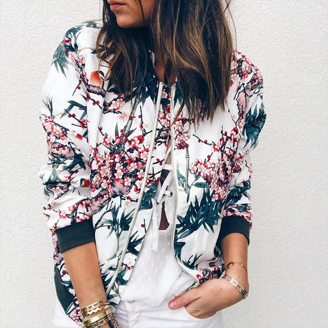 Renata | Floral print bomber jacket