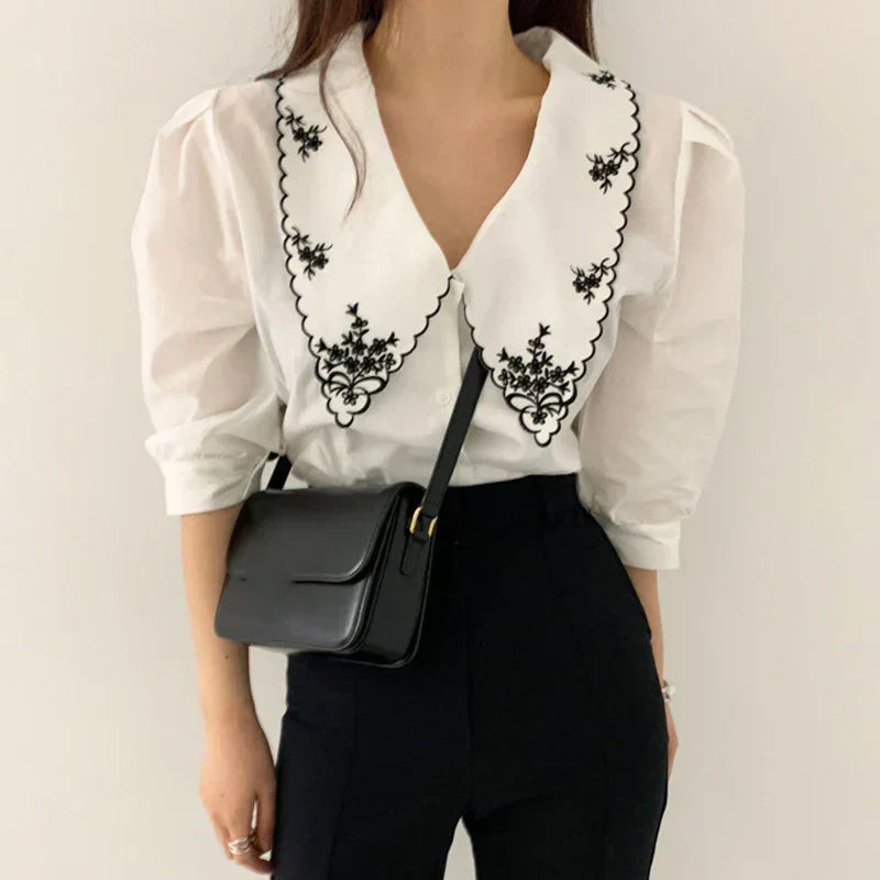 Keren® | Blouse With Floral Embroidery
