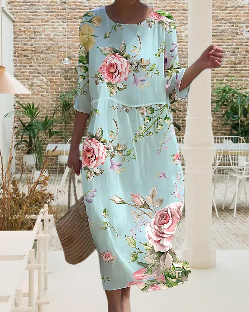 Rebecca® | Elegant Floral Belly Dress