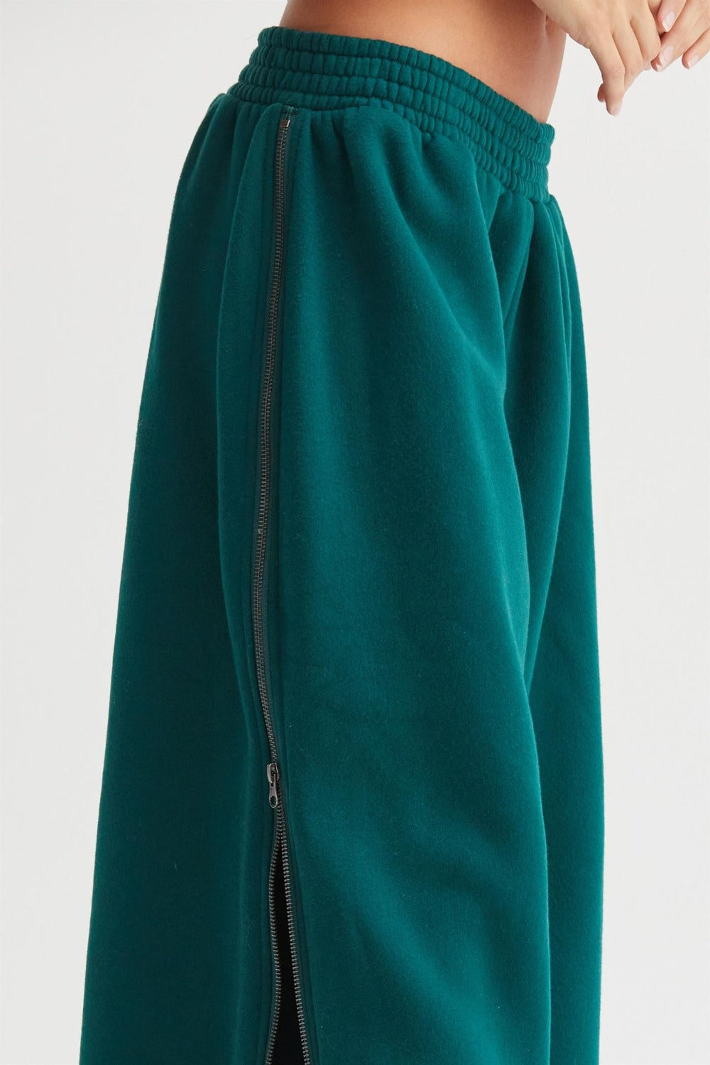Magda | Wide-leg joggers with side zip fastening