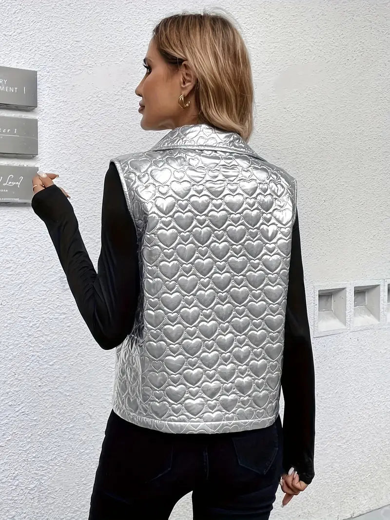 Karina | Sleeveless vest with heart print