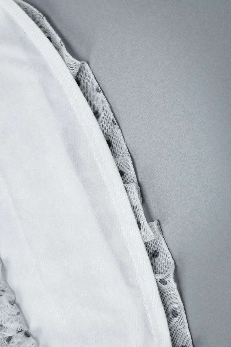 Polka Dot Mesh Low Cut Sexy Cami Top