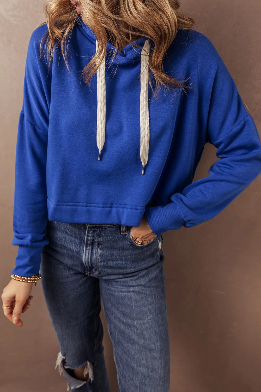 Theresa | Drawstring hoodie with long sleeves